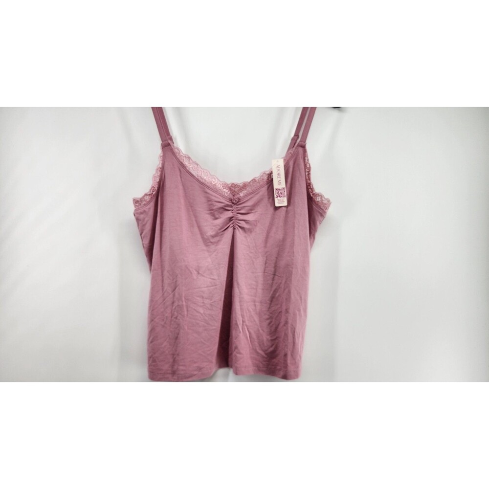 NWT‎ Adore Me Womens XL Pink Rib Cami Top Sleepwear Soft Touch Cotton Blend